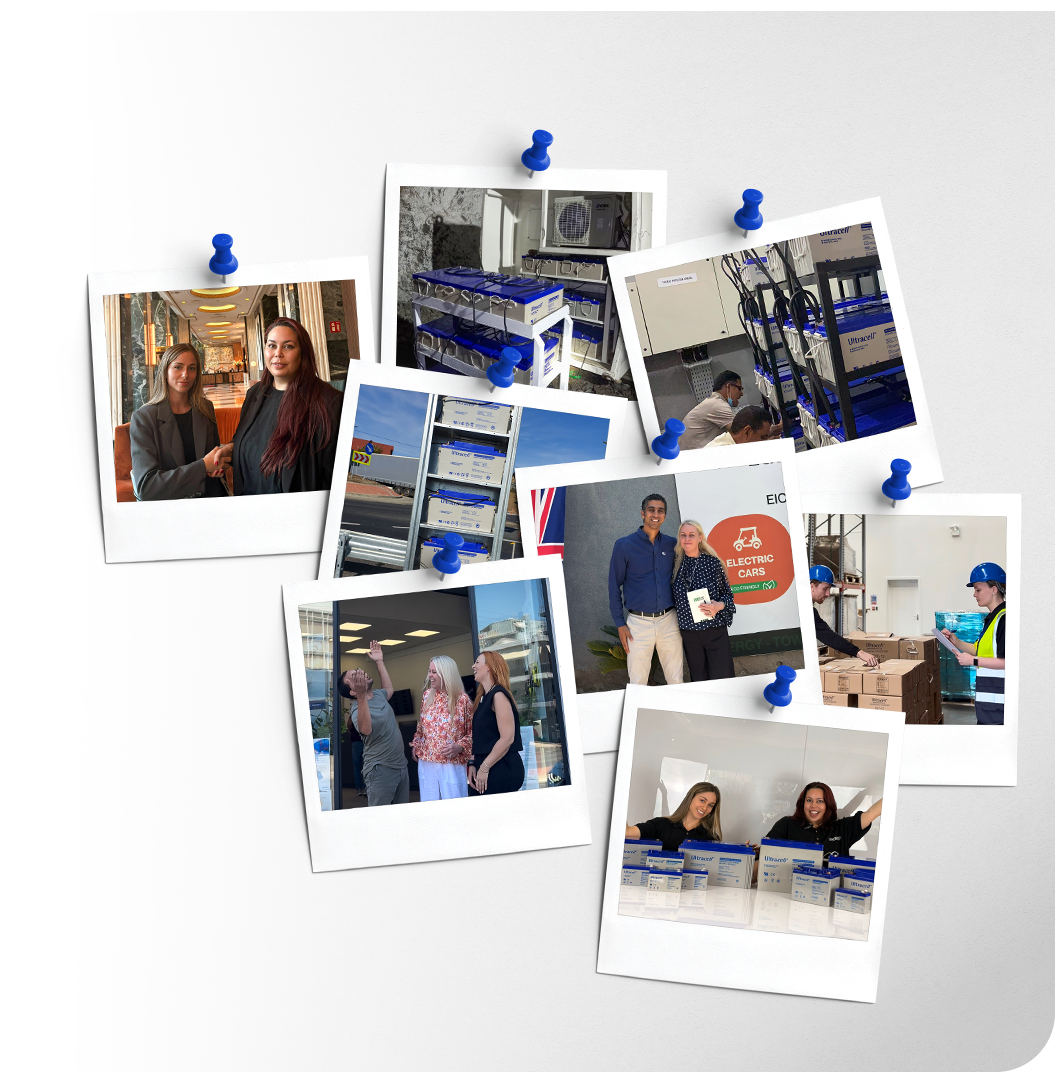 Ultracell installations photo collage