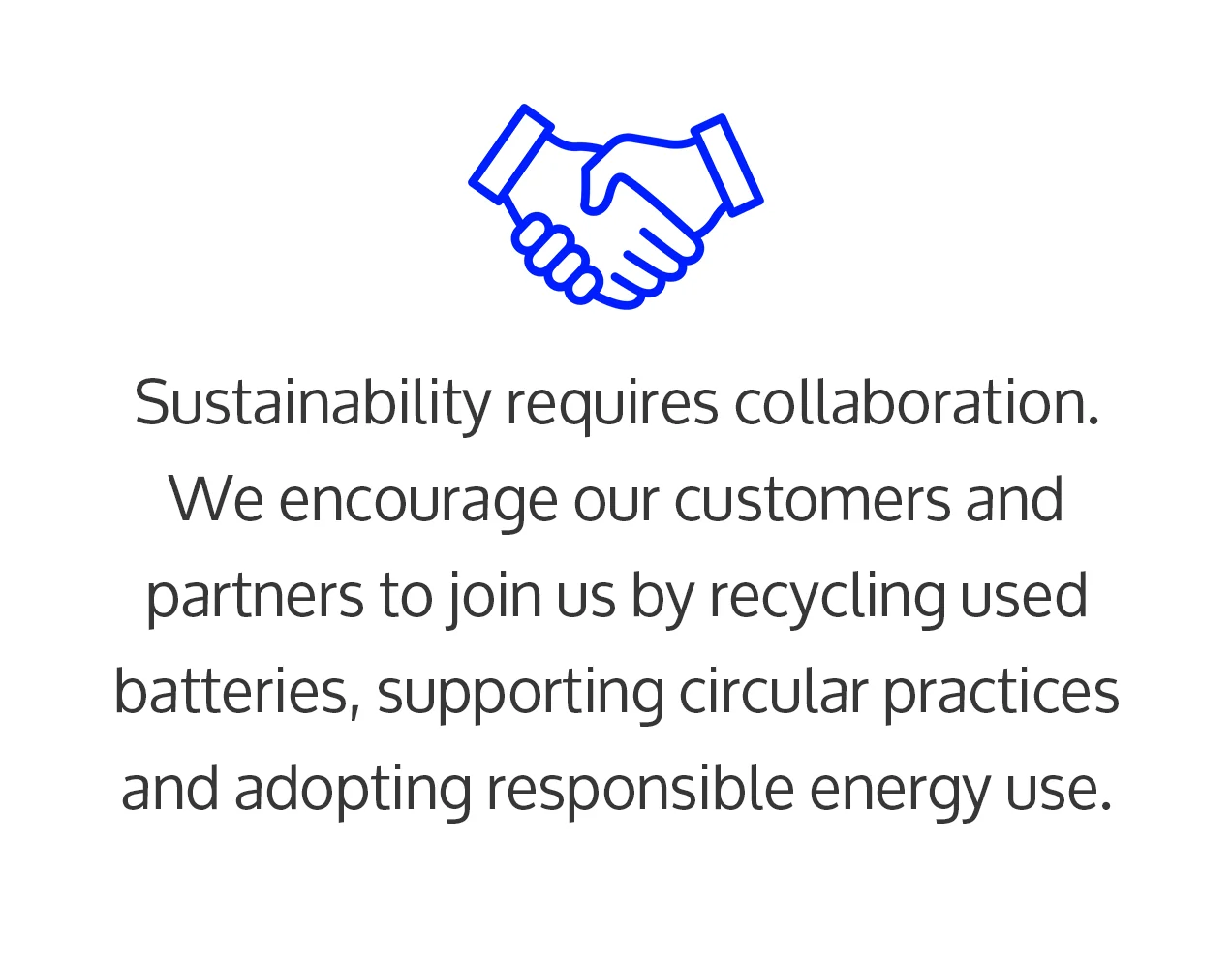 Sustainability requires collaboration
